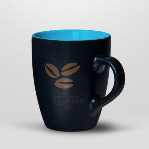 Black Printed Coffee Mug